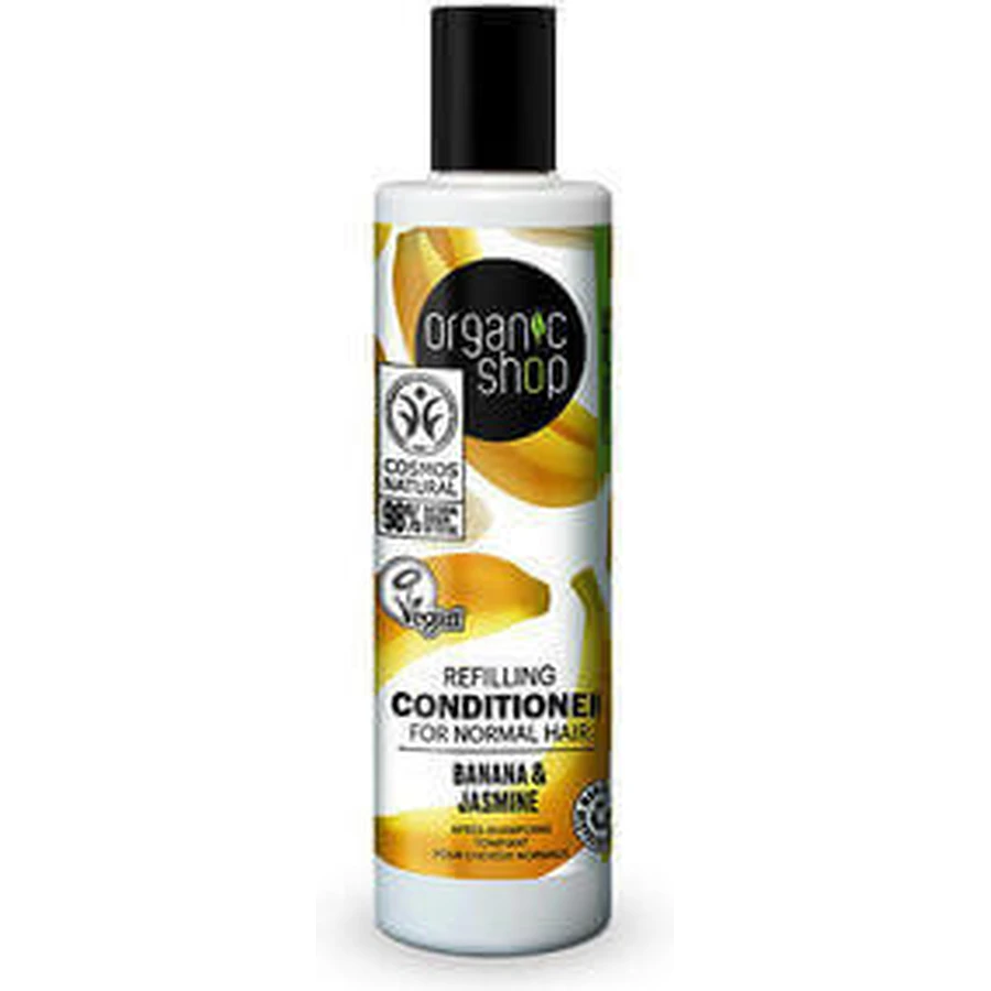 Natura Siberica Organic Shop Банан и жасмин Увлажняющий кондиционер для всех типов волос 280 мл: цены и характеристики