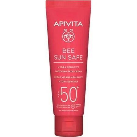 Apivita Bee Sun Safe Hydra Sensitive Водостійкий сонцезахисний крем для обличчя SPF50 50мл: ціни та характеристики