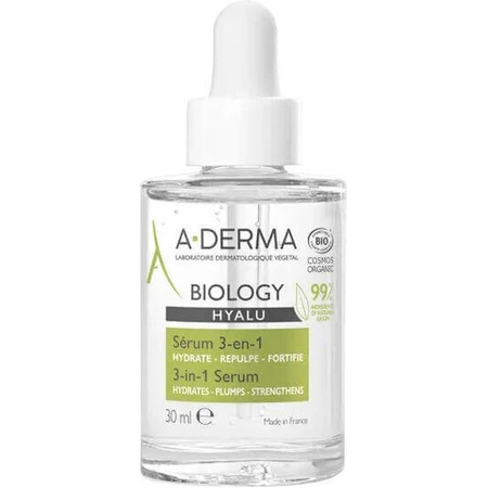 A-Derma Biology Hyalu Organic Hyalu Organic 3 в 1 Увлажняющая сыворотка для лица с гиалуроновой кислотой для ревитализации 30 мл: цены и характеристики