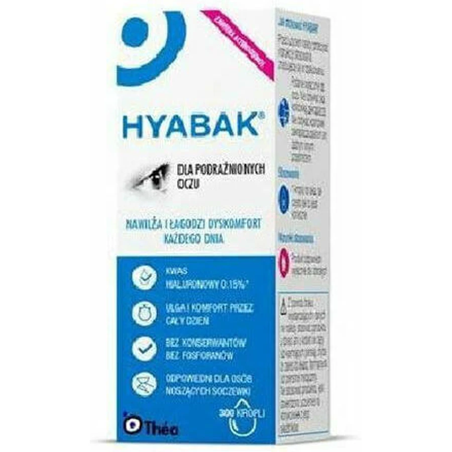 Thea Pharma Hellas Hyabak Daily Hyaluronic Acid Eye Drops for Dry Eyes 10ml: цены и характеристики