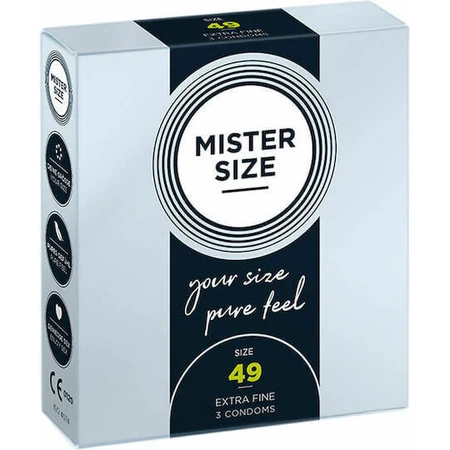 Mister Size Extra Fine Size 49mm Пресервант 3шт: ціни та характеристики