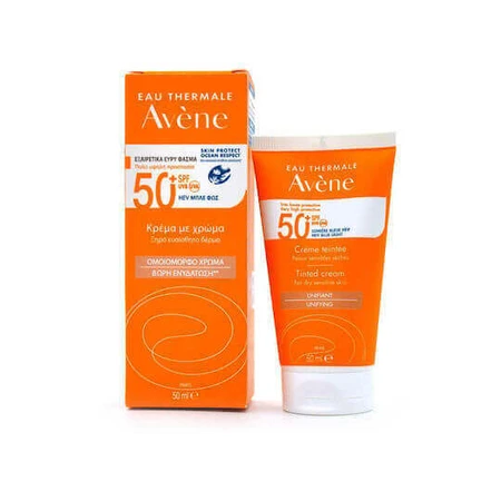 Eau Thermale Avène Солнцезащитный крем для лица SPF50 с пигментом 50 мл: цены и характеристики