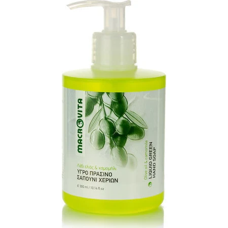 Жидкое зеленое мыло Macrovita с оливковым маслом и ромашкой Green Soap 300 мл: цены и характеристики