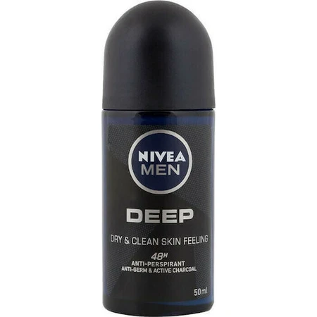 Nivea Чоловічий дезодорант-антиперспірант Nivea Men Deep Dry & Clean Feel дезодорант-спрей 48 год в рулоні 50мл: ціни та характеристики
