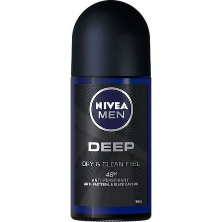 Nivea Чоловічий дезодорант-антиперспірант Nivea Men Deep Dry & Clean Feel дезодорант-спрей 48 год в рулоні 50мл: ціни та характеристики