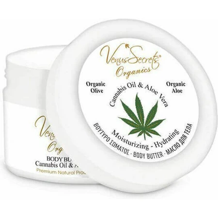 Venus Secrets Cannabis Secrets Олія конопель та алое вера Зволожуючий крем для тіла з алое вера для всіх типів шкіри 125 мл: ціни та характеристики