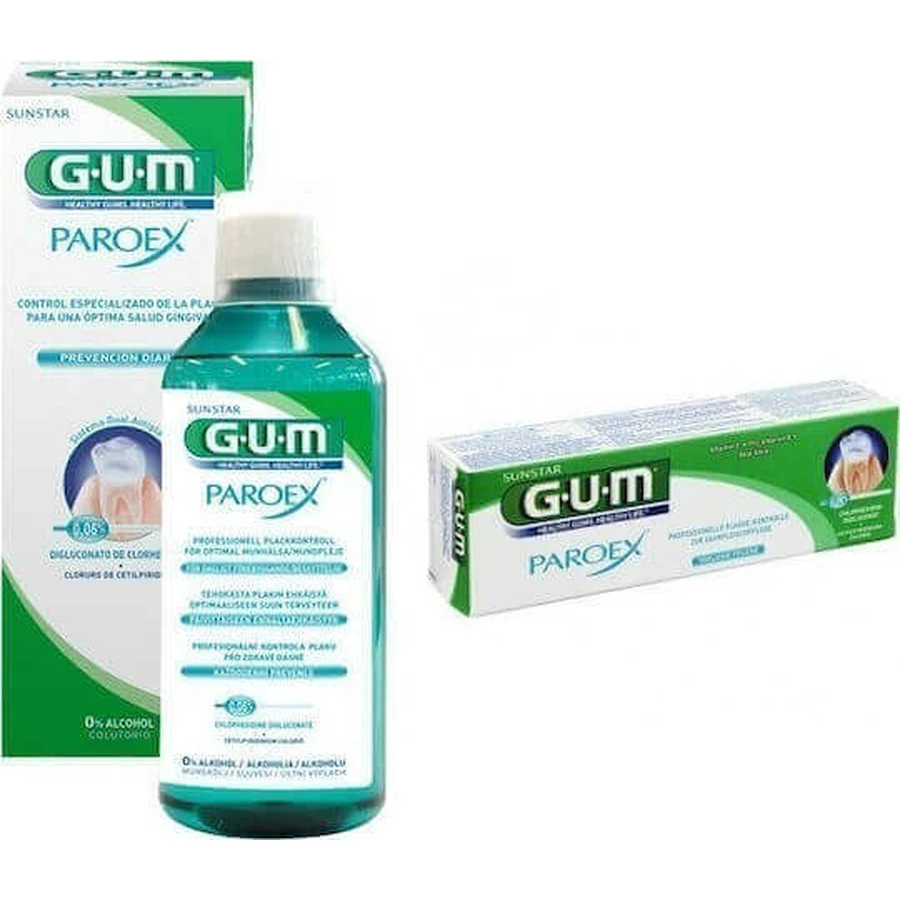 Ополіскувач для порожнини рота GUM Paroex 0,06% CHX Щоденний захист: ціни та характеристики