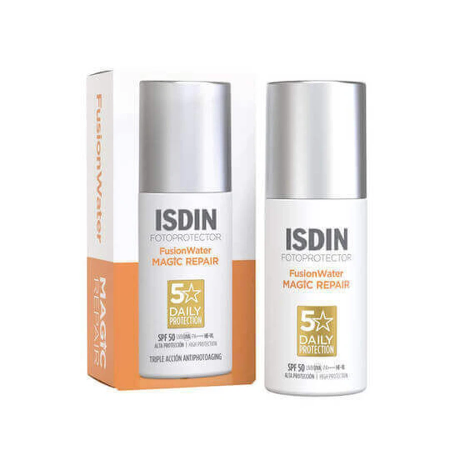 Isdin Photoprotector Fusion Water Magic Repair Сонцезахисний крем для обличчя SPF50+ 50мл: ціни та характеристики