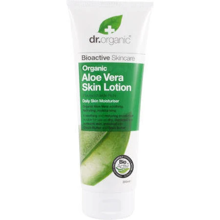 Dr.Organic Aloe Vera Увлажняющий регенерирующий лосьон с алоэ вера для сухой и чувствительной кожи 200 мл: цены и характеристики