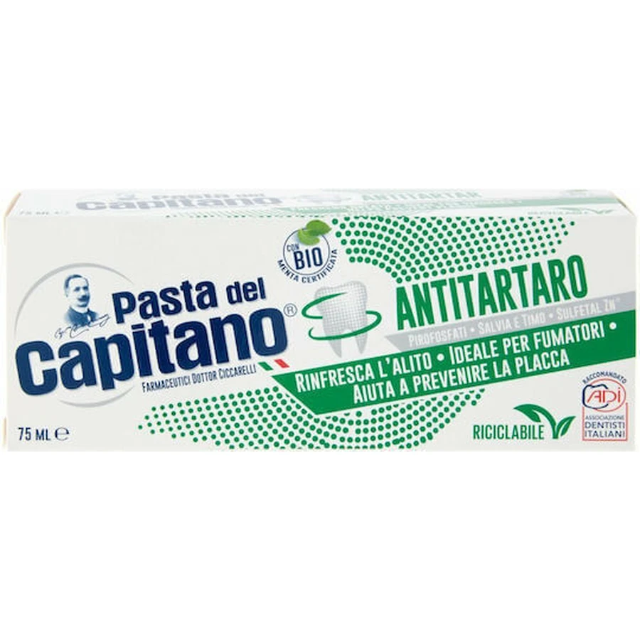 Pasta del Capitano Зубна паста проти зубного каменю та карієсу Pasta del Capitano Зубна паста від карієсу 75мл: ціни та характеристики