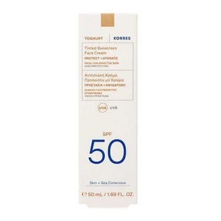 Korres Йогуртовый антисолнечный крем для лица SPF50 с пигментом 50 мл
