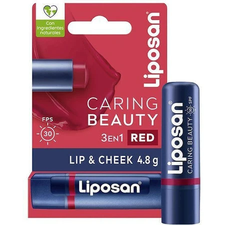 Liposan Caring Beauty Бальзам для губ и щек SPF30 красный 4,8гр: цены и характеристики