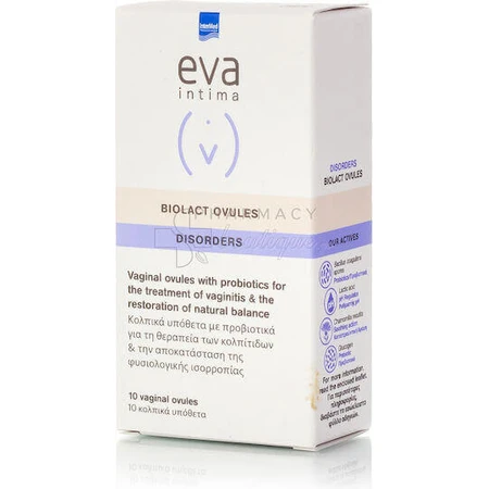 InterMed Eva Intima Biolact Biolact Ovules Disosrders Intimate Hygiene Products 10pcs: цены и характеристики