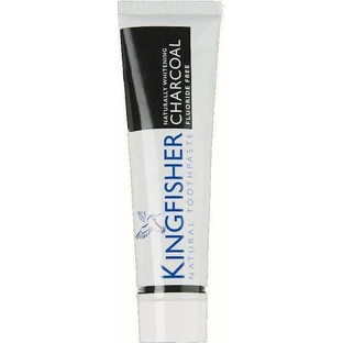 Kingfisher Charcoal Натуральна відбілююча зубна паста з активованим вугіллям та безфторною відбілюючою зубною пастою 100мл