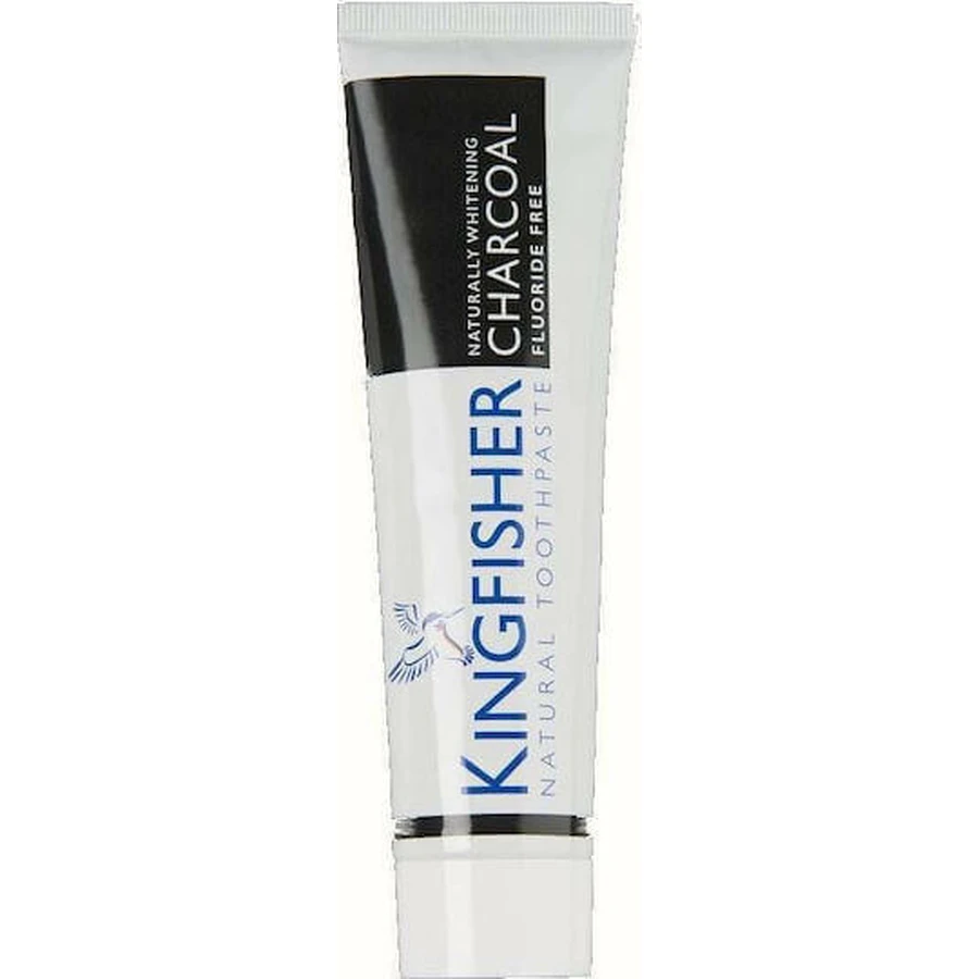 Kingfisher Charcoal Натуральна відбілююча зубна паста з активованим вугіллям та безфторною відбілюючою зубною пастою 100мл: ціни та характеристики