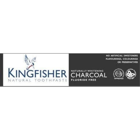 Kingfisher Charcoal Натуральна відбілююча зубна паста з активованим вугіллям та безфторною відбілюючою зубною пастою 100мл: ціни та характеристики