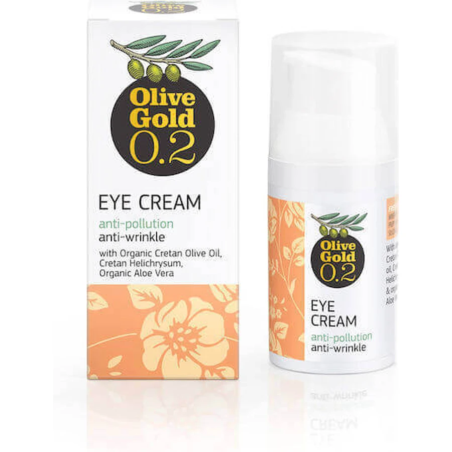 Olivaloe Olive Gold 0.2 Зволожуючий та антивіковий крем для шкіри навколо очей від зморшок з гіалуроновою кислотою та алое вера 30мл: ціни та характеристики
