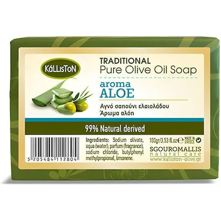 Kalliston Pure Olive Oil Soap Aloe Aloe Body Soap Bar 100gr: цены и характеристики