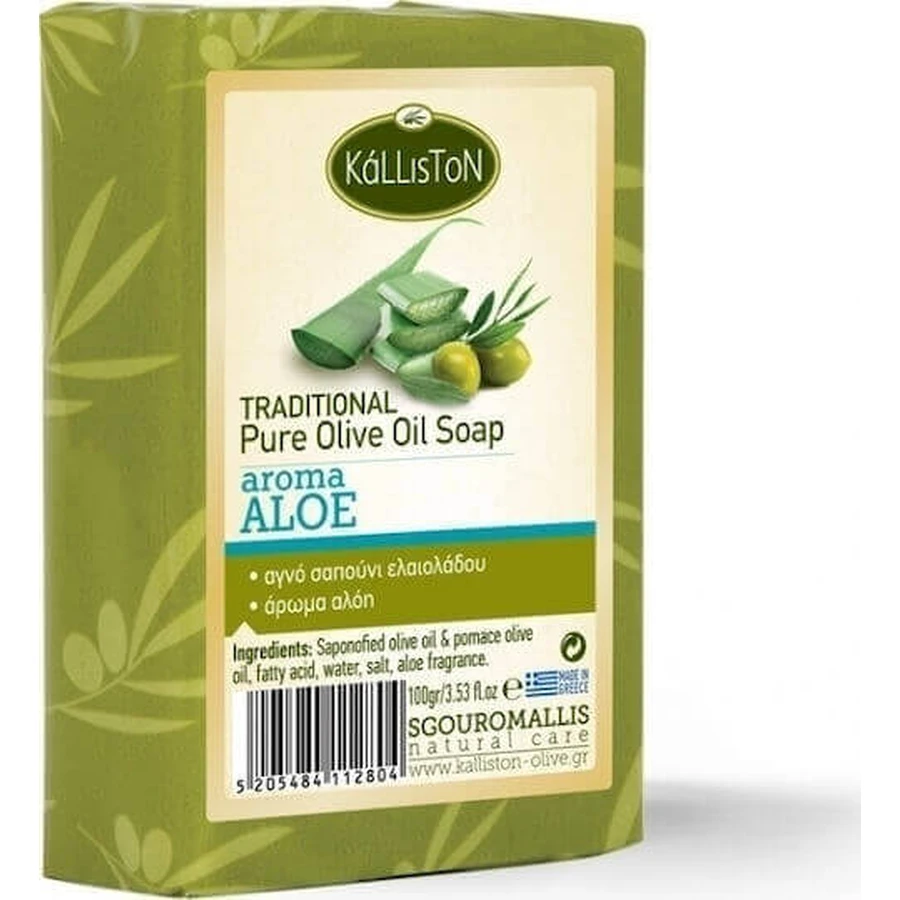 Kalliston Pure Olive Oil Soap Aloe Aloe Body Soap Bar 100gr: цены и характеристики