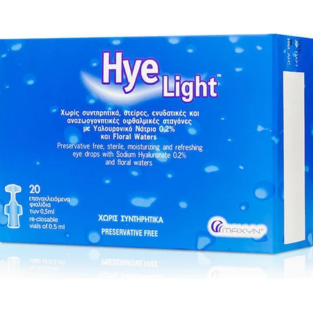 Капли для глаз с гиалуроновой кислотой Maxyn Hye Light 20x0,5 мл: цены и характеристики
