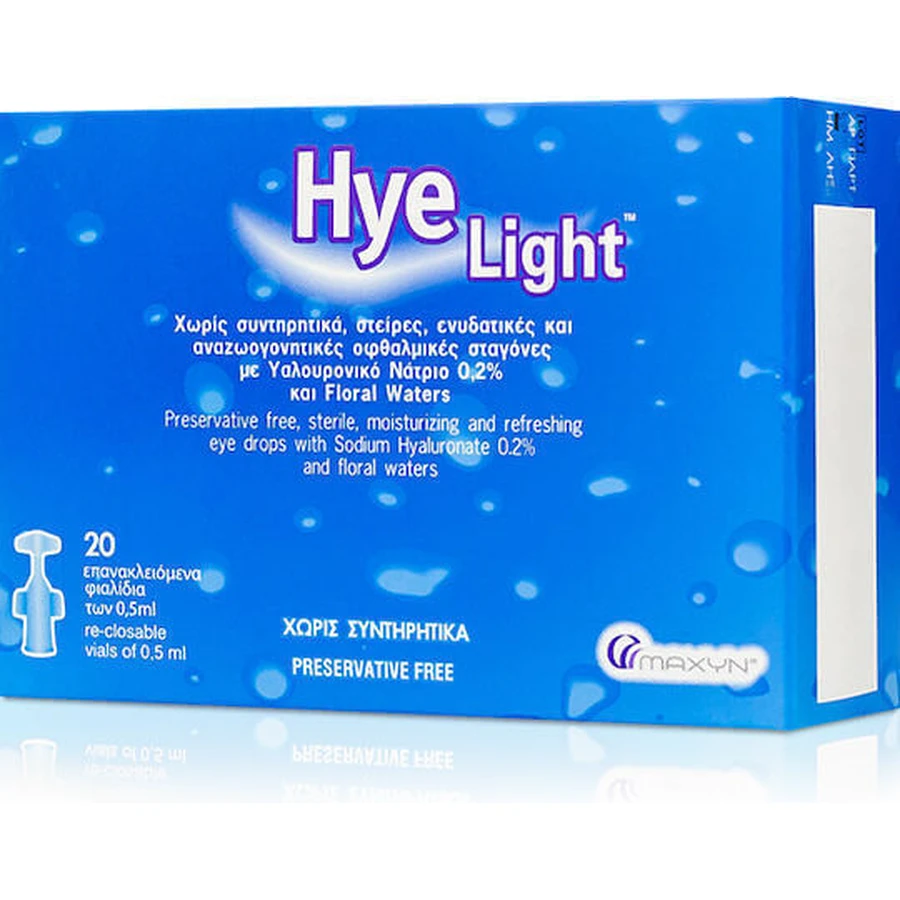 Капли для глаз с гиалуроновой кислотой Maxyn Hye Light 20x0,5 мл: цены и характеристики