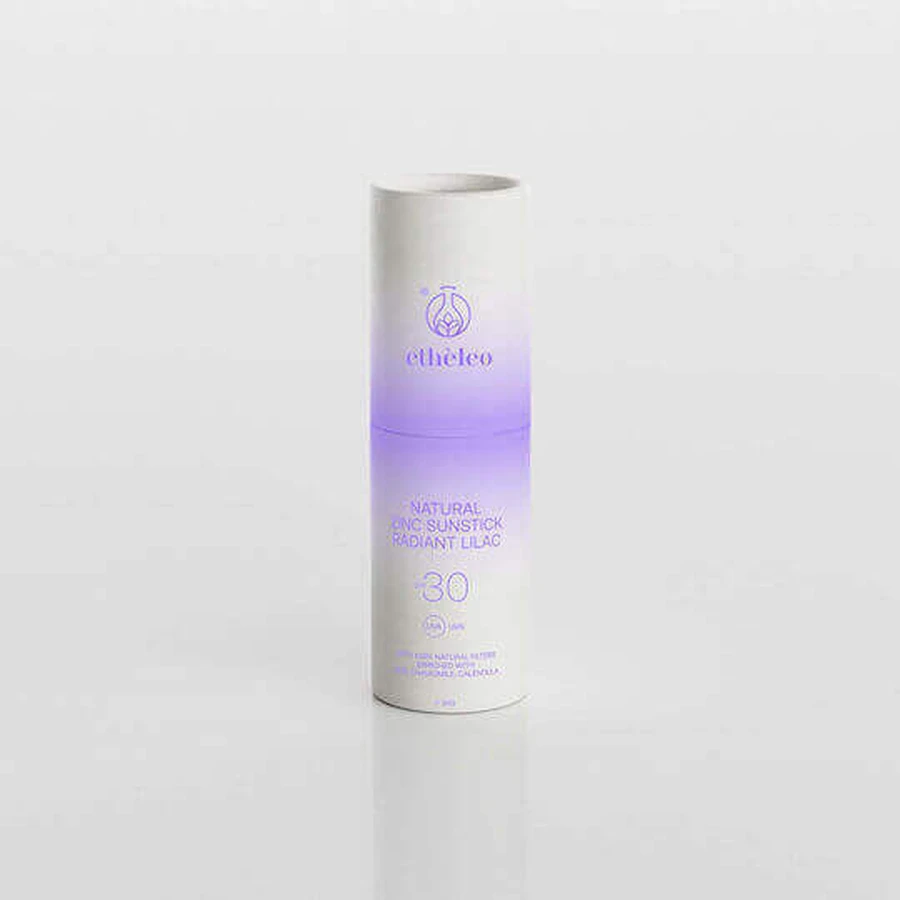 Сонцезахисний крем для обличчя Etheleo Natural Zinc Zinc Lilac Radiant Водостійкий сонцезахисний крем для обличчя SPF30 30гр: ціни та характеристики
