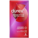 Durex Prezervative Sensitive Sensitive Extra Lube Prezervative 6pcs