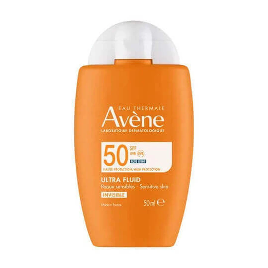 Eau Thermale Avène Ultra Fluid Невидимий водостійкий сонцезахисний крем для обличчя SPF50+ 50мл: ціни та характеристики
