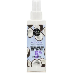 Organic Shop Кокосовий крем-спрей для тіла з пантенолом Coconut After Sun Panthenol 150 мл