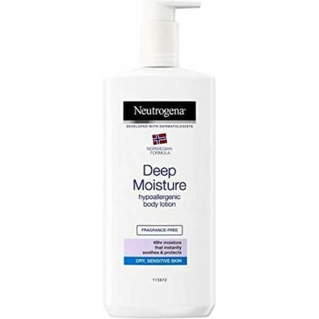 Зволожуючий лосьйон для тіла Neutrogena Deep Moisture без аромату для сухої та чутливої шкіри 400 мл: ціни та характеристики