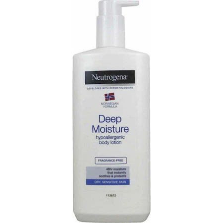 Зволожуючий лосьйон для тіла Neutrogena Deep Moisture без аромату для сухої та чутливої шкіри 400 мл: ціни та характеристики