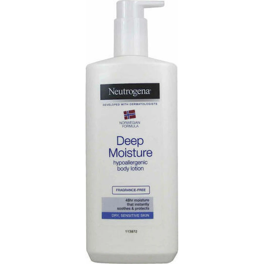 Зволожуючий лосьйон для тіла Neutrogena Deep Moisture без аромату для сухої та чутливої шкіри 400 мл: ціни та характеристики