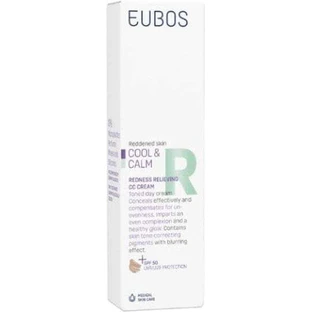 Eubos Cool & Calm Relieving CC Day Face Cream SPF50 Крем для лица против покраснений с пантенолом 30 мл