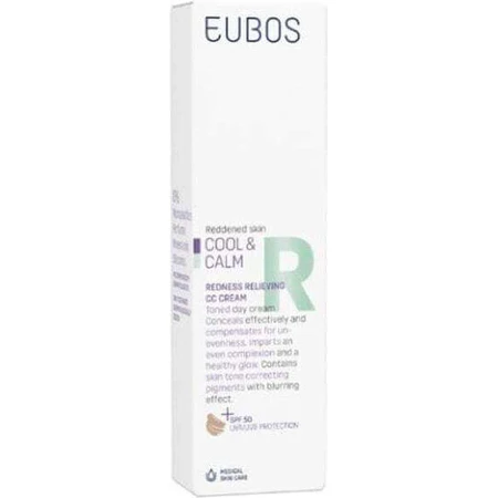 Eubos Cool & Calm Relieving CC Day Face Cream SPF50 Крем для лица против покраснений с пантенолом 30 мл: цены и характеристики