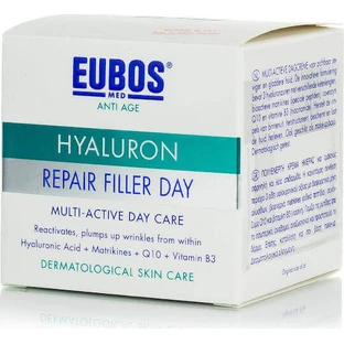 Eubos Hyaluron Repair Filler Зволожуючий, антивіковий і тонізуючий денний крем для обличчя з гіалуроновою кислотою та пептидами 50мл
