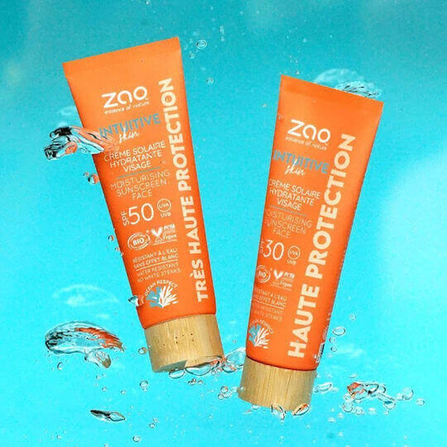 Zao Organic Makeup Intuitive Skin Waterproof Sunscreen Cream Face Sun Protection SPF50 50ml: цены и характеристики