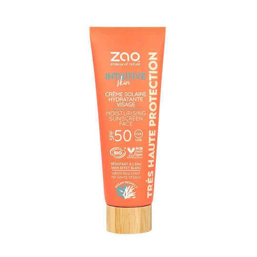 Zao Organic Makeup Intuitive Skin Waterproof Sunscreen Cream Face Sun Protection SPF50 50ml: цены и характеристики