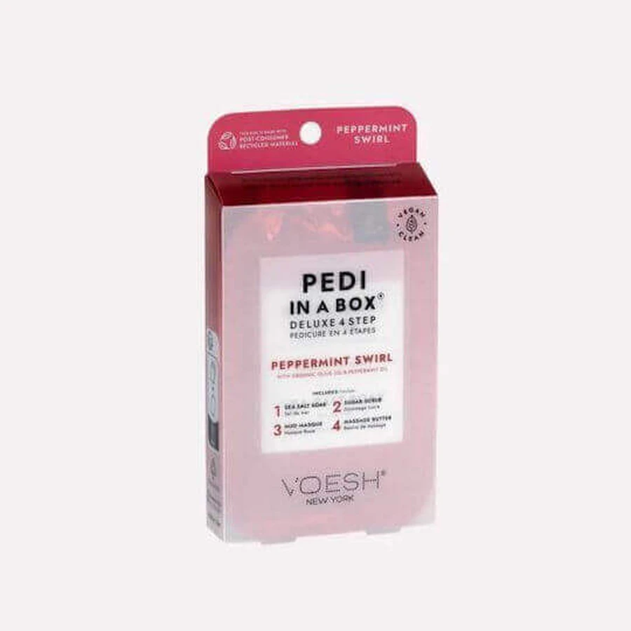 Voesh Pedi In A Box Peppermint Swirl Deluxe Moisturising Foot Salts 1 Piece: цены и характеристики