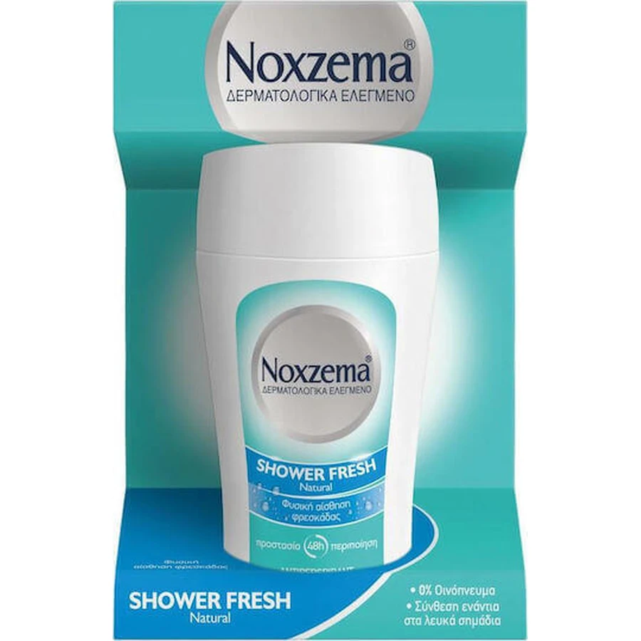 Noxzema Shower Fresh Свежесть натуральный антиперспирант-дезодорант 48ч ролл-он 50мл: цены и характеристики