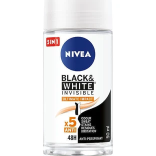 Nivea Nivea Black & White Invisible Invisible Ultimate Impact Антиперспирант-дезодорант 48h Roll-On 50ml