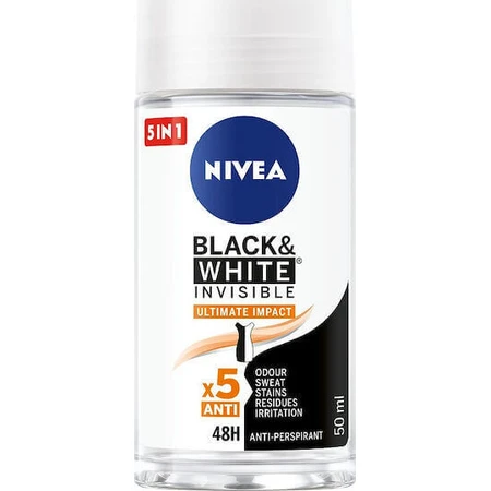 Nivea Nivea Black & White Invisible Invisible Ultimate Impact Антиперспирант-дезодорант 48h Roll-On 50ml: цены и характеристики
