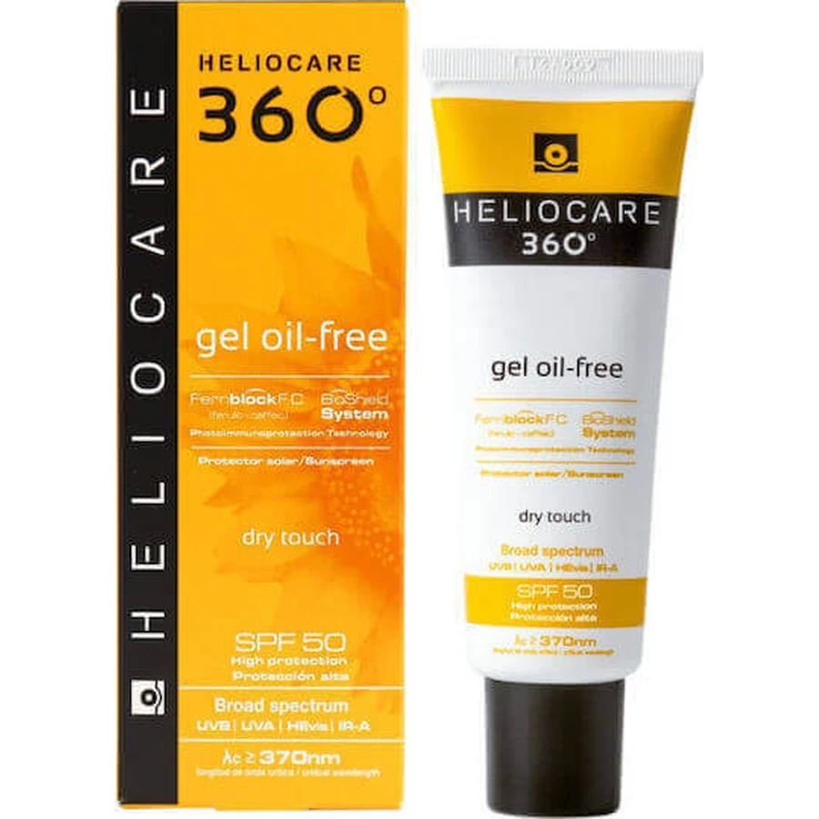 Гель для обличчя Heliocare 360 Gel Безмасляний сонцезахисний гель для сухого дотику SPF50 50 мл: ціни та характеристики