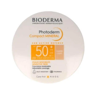 Bioderma Photoderm Photoderm Компактна мінеральна сонцезахисна водостійка мінеральна пудра для обличчя SPF50 з пігментним світлом 10гр