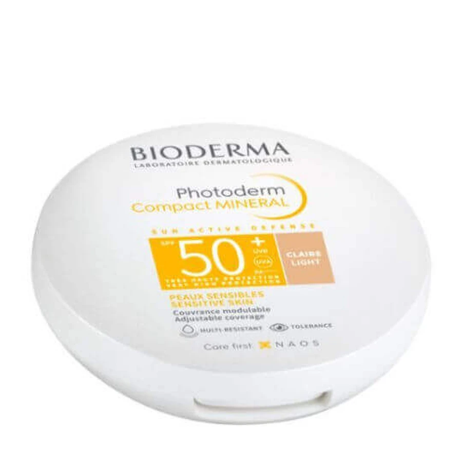 Bioderma Photoderm Photoderm Компактна мінеральна сонцезахисна водостійка мінеральна пудра для обличчя SPF50 з пігментним світлом 10гр: ціни та характеристики