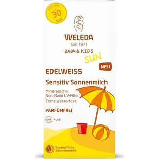 Weleda Sun Edelweiss Водостійкий дитячий сонцезахисний крем-емульсія SPF30 150 мл