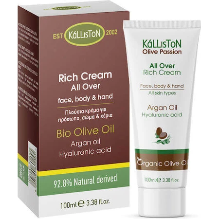 Kalliston Bio Olive Oil All Over Moisturising Body Cream with Hyaluronic Acid 100ml: цены и характеристики