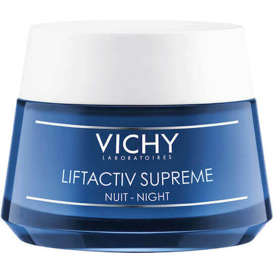 Vichy Liftactiv Liftactiv Supreme Антивіковий і тонізуючий нічний крем для обличчя з гіалуроновою кислотою 50 мл: ціни та характеристики