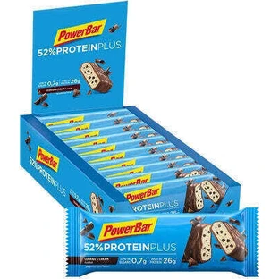 Батончики PowerBar Protein Plus з 52% протеїну та смачним печивом і вершками 20x50гр