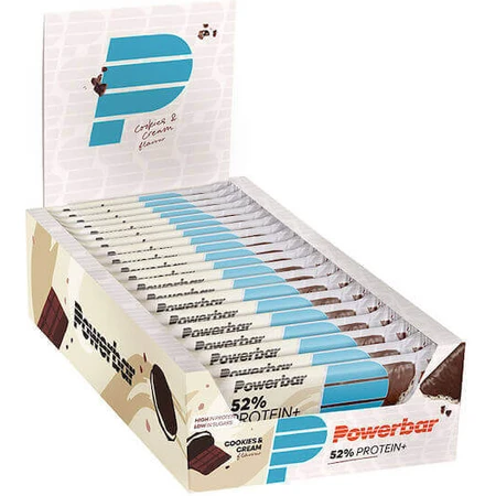 Батончики PowerBar Protein Plus з 52% протеїну та смачним печивом і вершками 20x50гр: ціни та характеристики