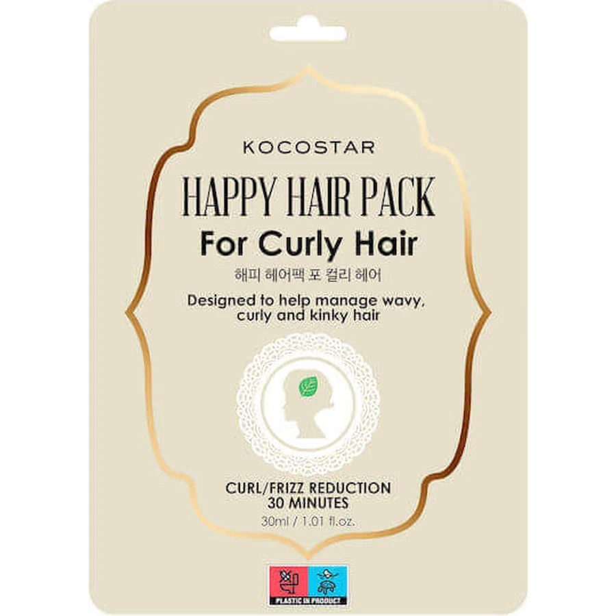 Kocostar Happy Hair Pack Маска для вьющихся волос против пушения 30 мл: цены и характеристики